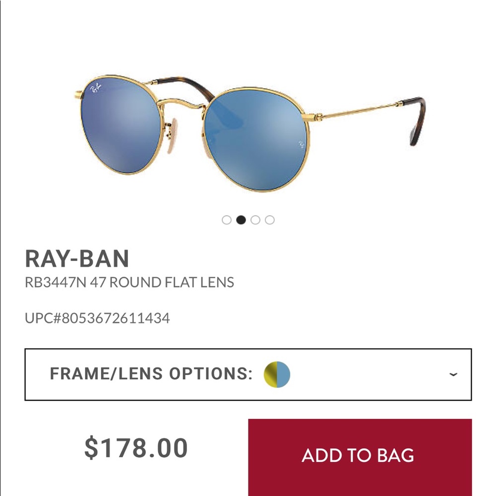 New Ray-Ban blue mirrored rounds